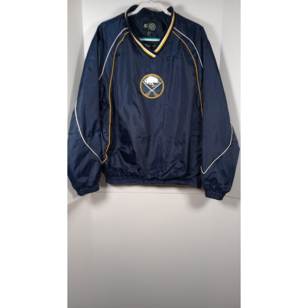 NHL Official Buffalo Sabres Hockey Navy Pullover Shell Jacket Mens XL